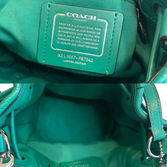 Coach Petal Leather Bucket Bag - Picture 13 of 14